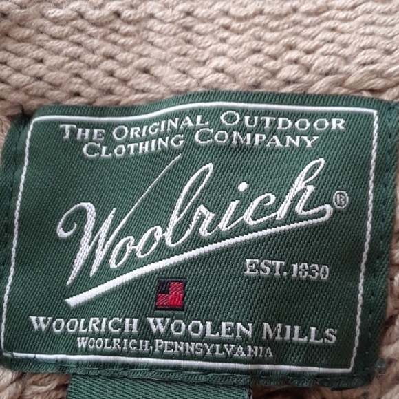 Woolrich Khaki crochet sweater vest zip up Vintage - Picture 7 of 7